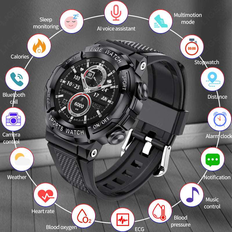 Smart Watch with Bluetooth Call, Heart Rate, Blood Pressure & SpO₂ Monitoring