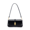 Elegant Textured Leather Baguette Shoulder Bag
