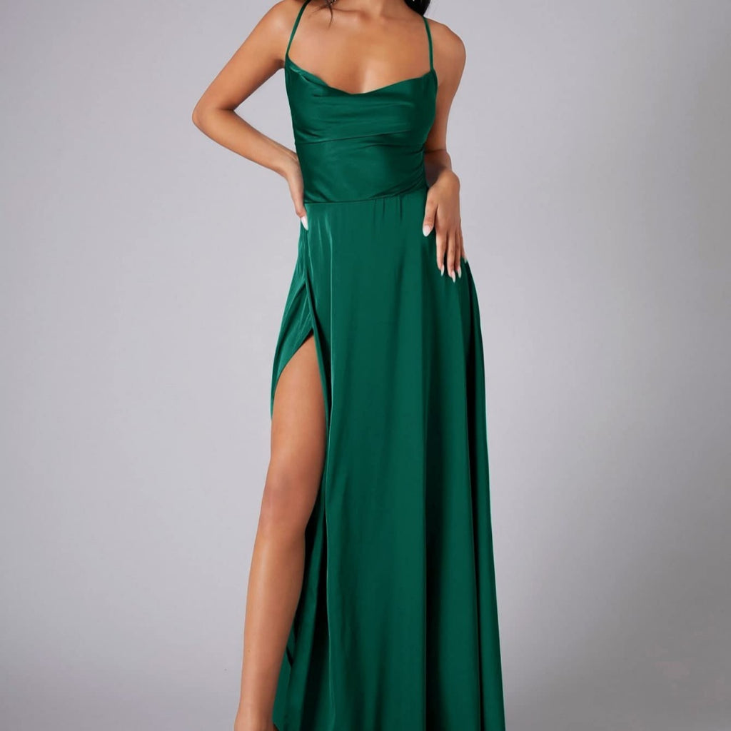 Summer Backless High-Waist Split Maxi Dress