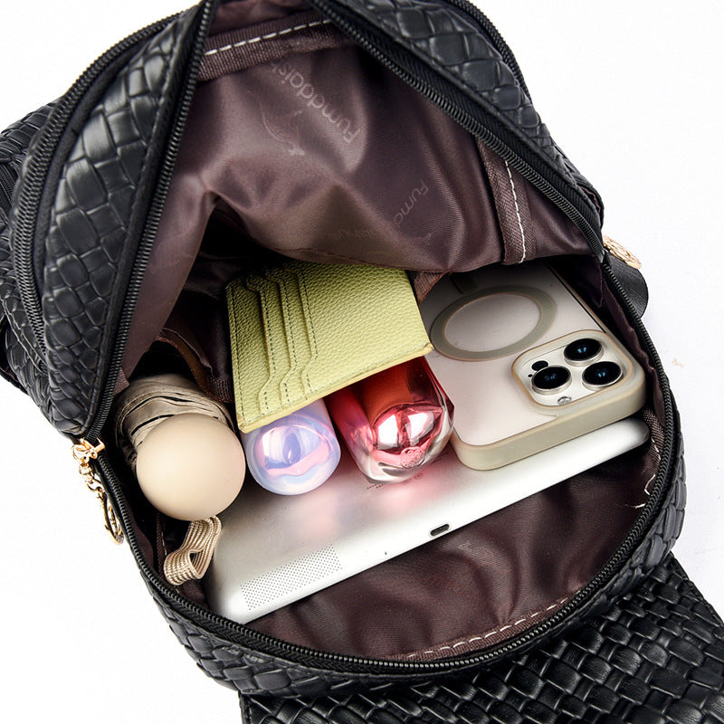 Soft Leather Large Capacity Backpack