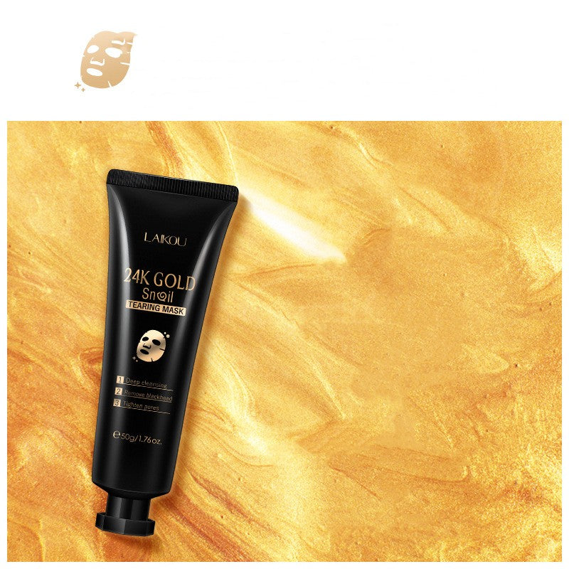 Gold Foil Snail Peel-Off Face Mask – Deep Hydration & Glow