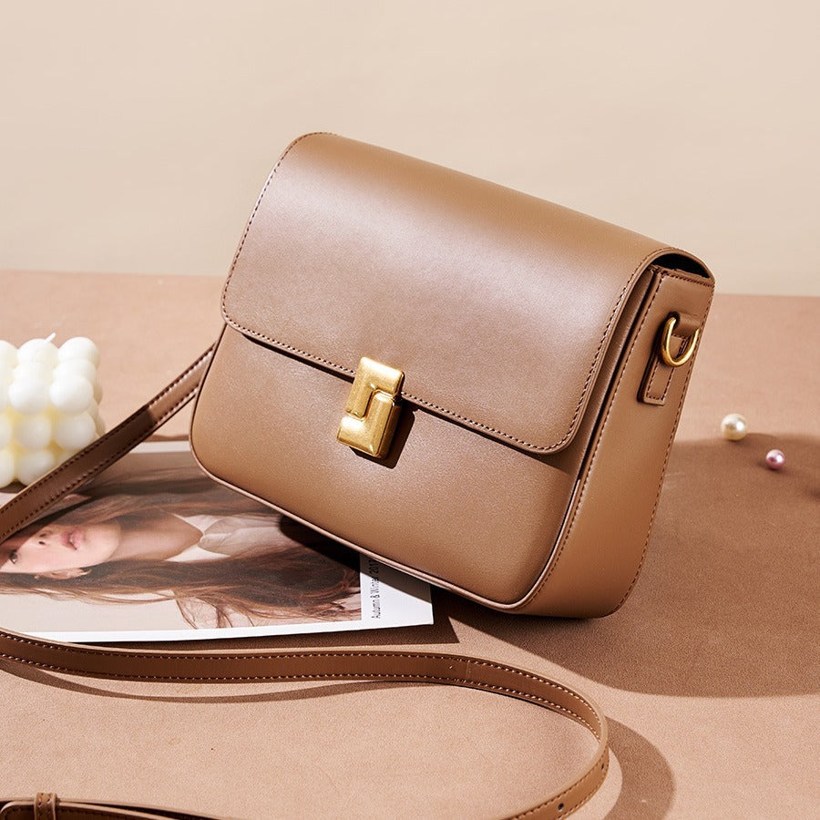 Elegant Retro Structured Shoulder Messenger Bag