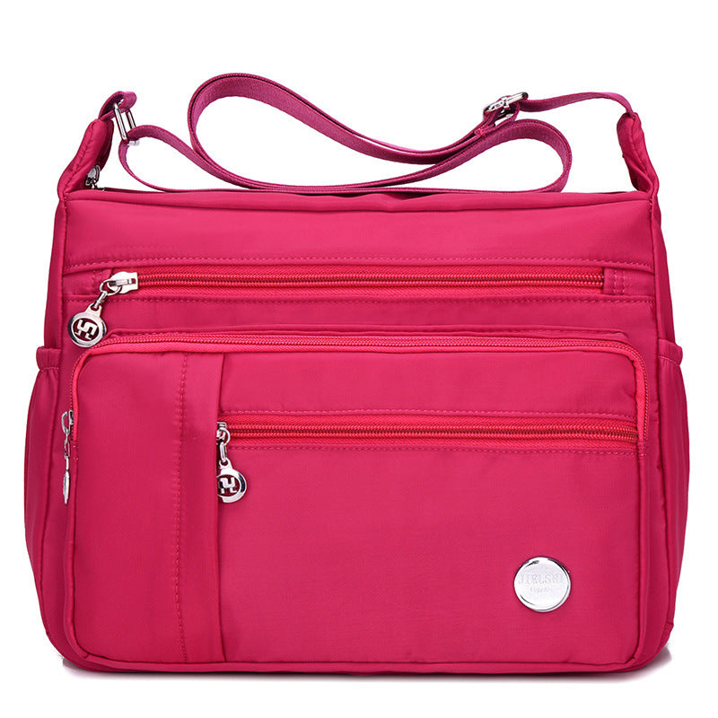 Lightweight Nylon Multi-Pocket Crossbody Bag