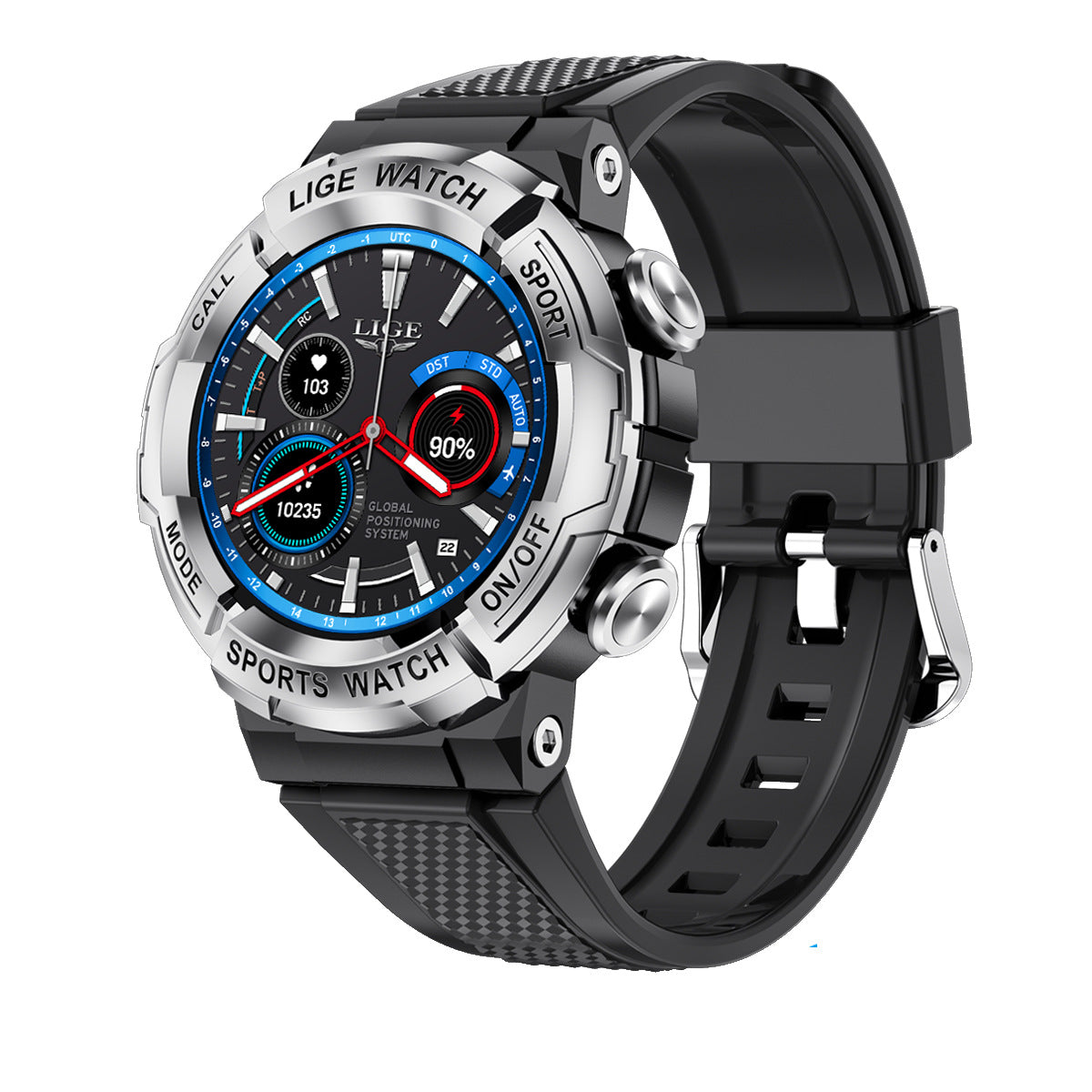 Smart Watch with Bluetooth Call, Heart Rate, Blood Pressure & SpO₂ Monitoring