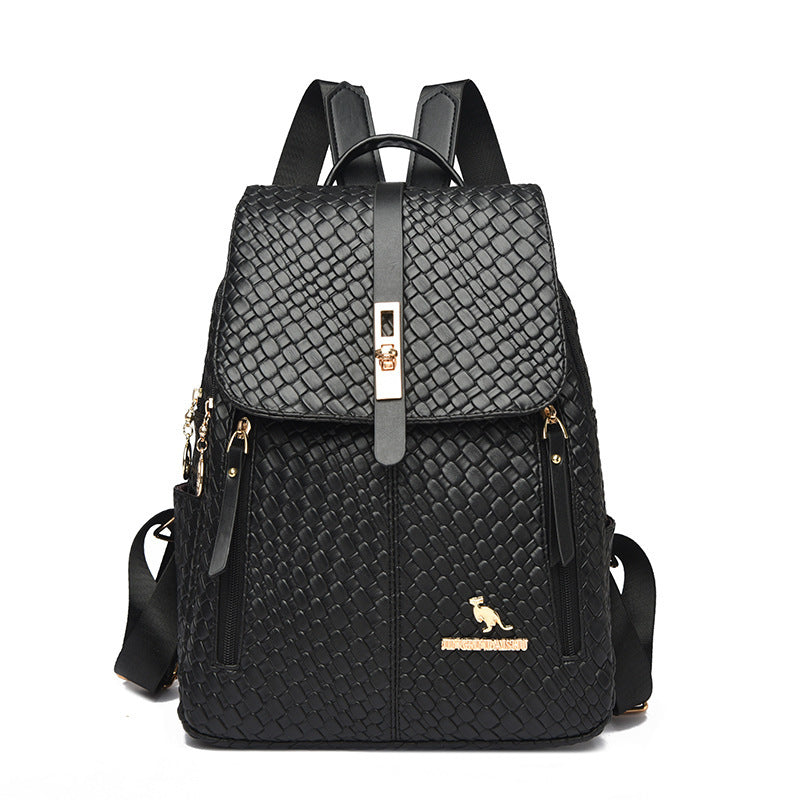 Soft Leather Large Capacity Backpack