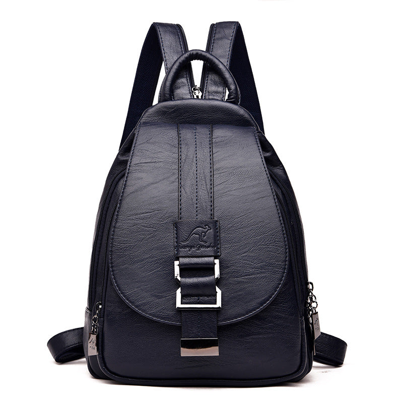 Premium Anti-Theft Multi-Pocket Leather Backpack