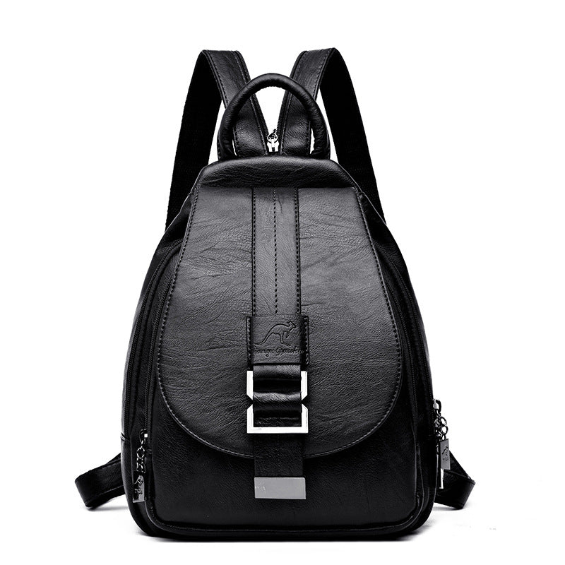 Premium Anti-Theft Multi-Pocket Leather Backpack