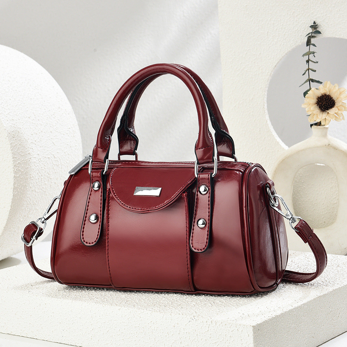 Classic Leather Elegant Shoulder & Handbag
