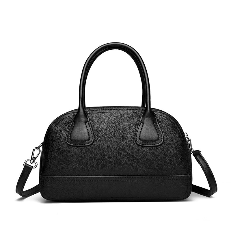 Elegant Vintage Leather Top Handle Crossbody Bag