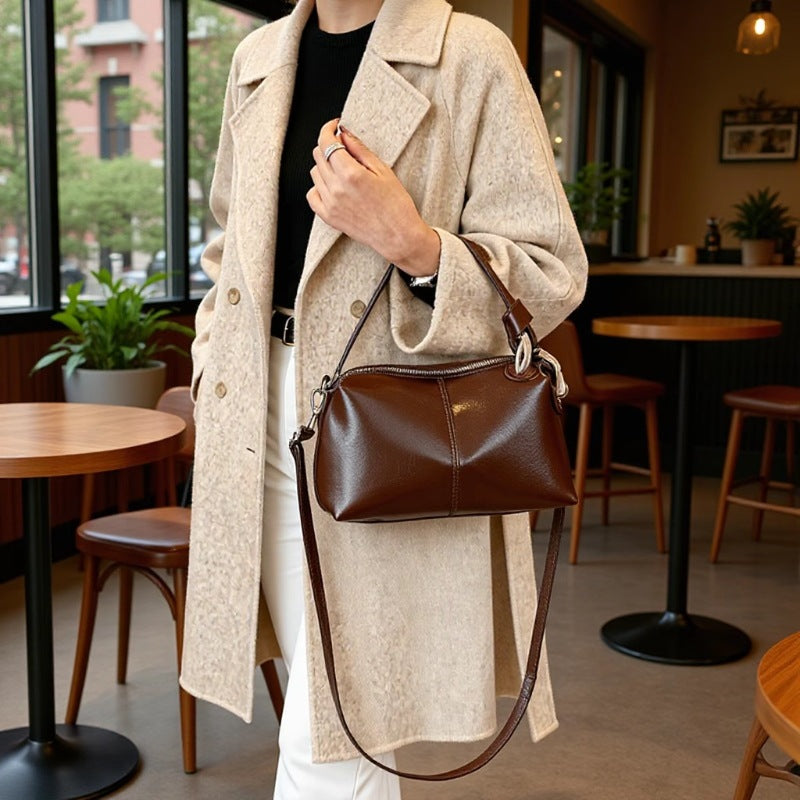 Elegant Textured Shoulder & Crossbody Handbag
