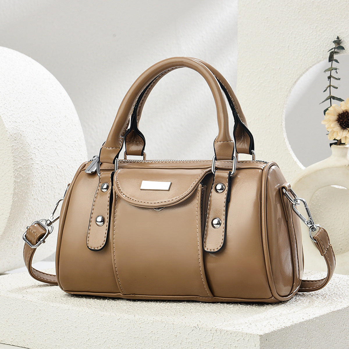 Classic Leather Elegant Shoulder & Handbag