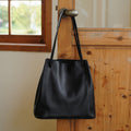 Elegant Soft Cowhide Large Capacity Tote Bag
