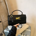 Elegant Small Square Top Handle Crossbody Handbag